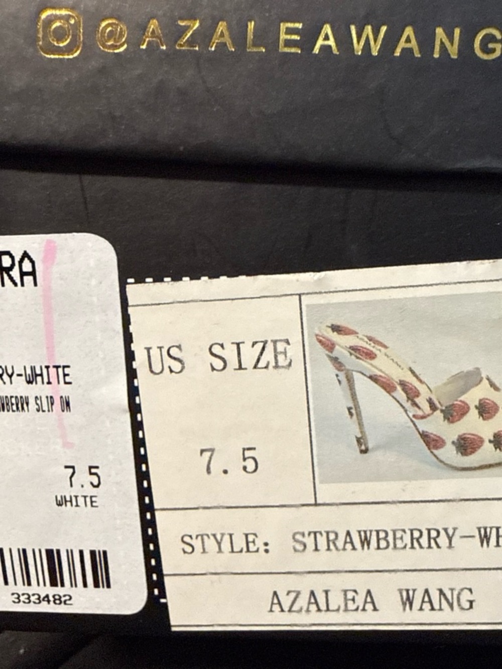 Alaia White Leather Mules with Red Strawberry Print - Picture 3 of 3